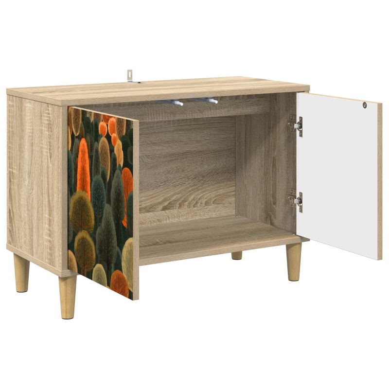 vidaXL Ντουλάπι TV ZAANDAM 69 x 33 x 50 εκ. Sonoma Επεξεργασμένο Ξύλο