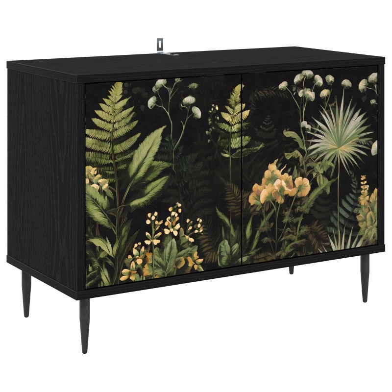 vidaXL Ντουλάπι TV RHENEN 69 x 33 x 50,5 εκ. Μαύρη Δρυς