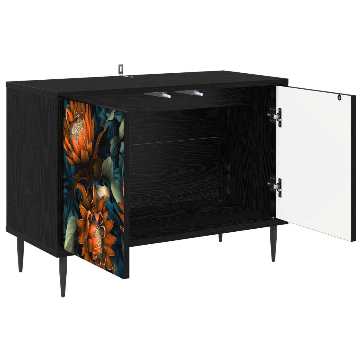 vidaXL Ντουλάπι TV LOCHEM 69 x 33 x 50,5 εκ. Μαύρη Δρυς