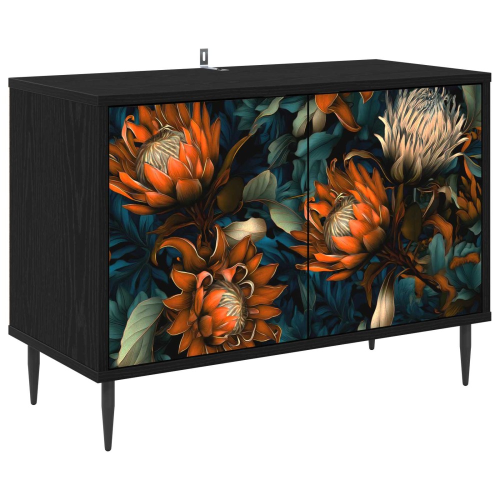 vidaXL Ντουλάπι TV LOCHEM 69 x 33 x 50,5 εκ. Μαύρη Δρυς