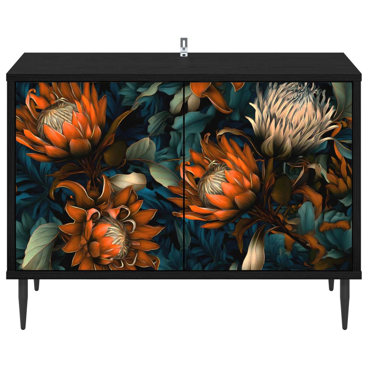 vidaXL Ντουλάπι TV LOCHEM 69 x 33 x 50,5 εκ. Μαύρη Δρυς