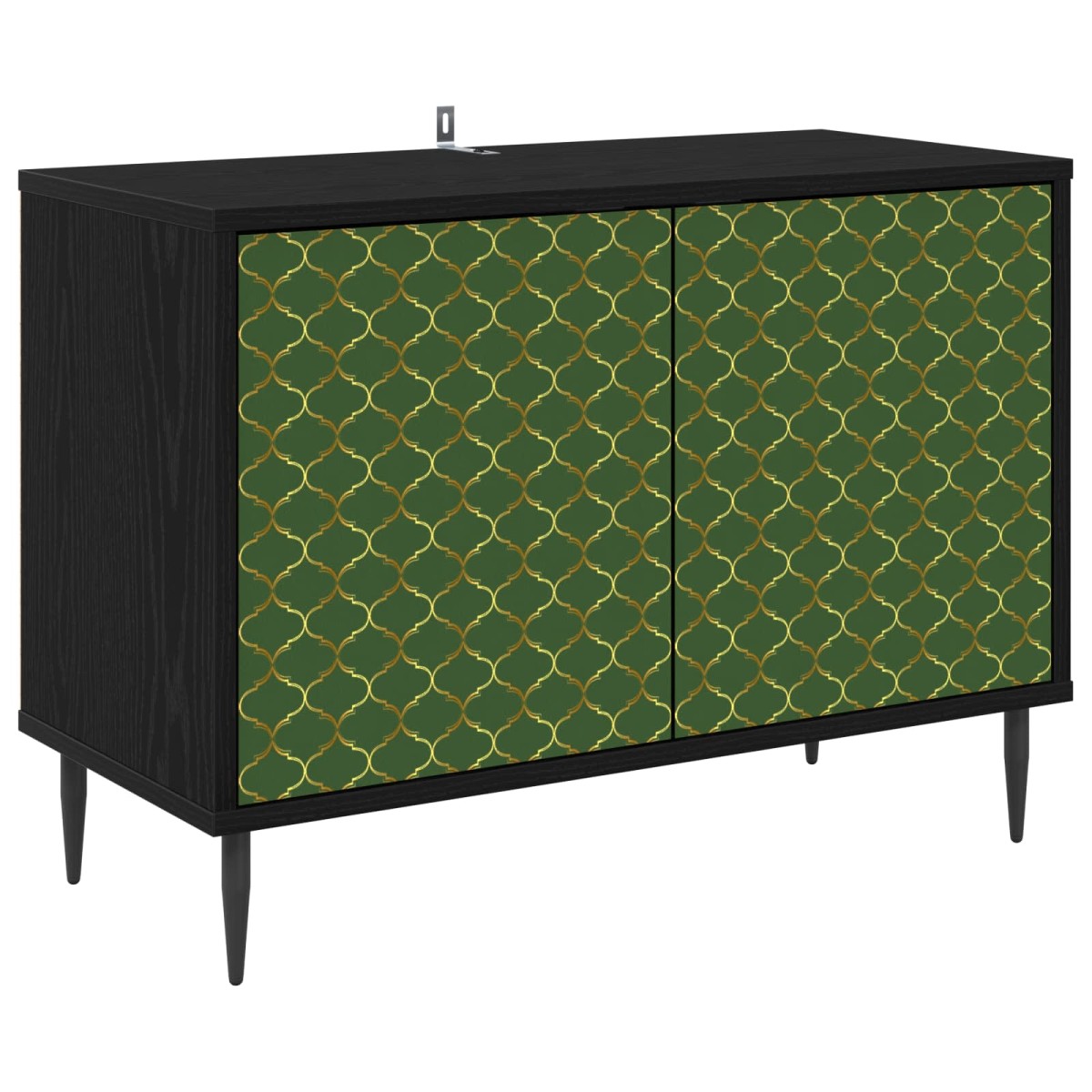 vidaXL Ντουλάπι TV GELEEN 69 x 33 x 50,5 εκ. Μαύρη Δρυς