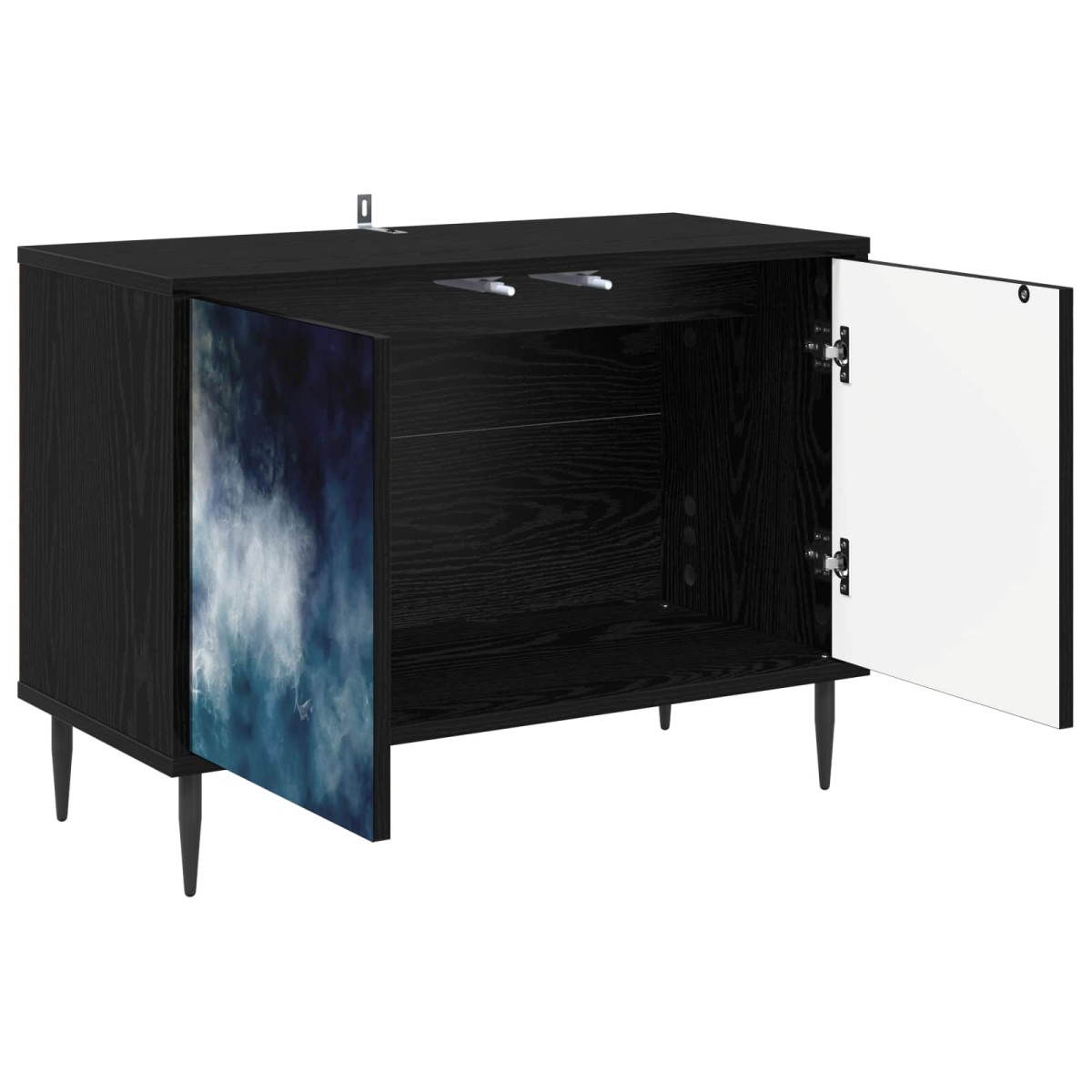 vidaXL Ντουλάπι TV RAALTE 69 x 33 x 50,5 εκ. Μαύρη Δρυς