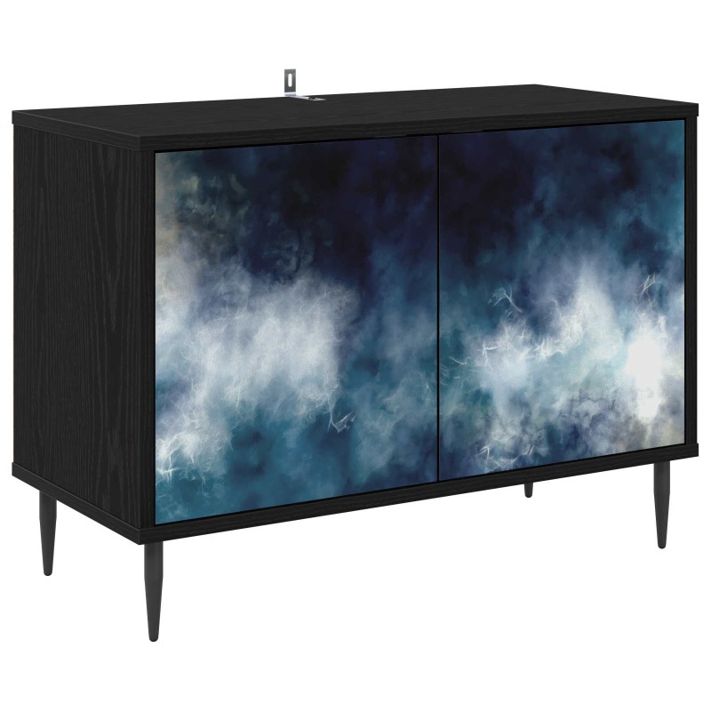 vidaXL Ντουλάπι TV RAALTE 69 x 33 x 50,5 εκ. Μαύρη Δρυς