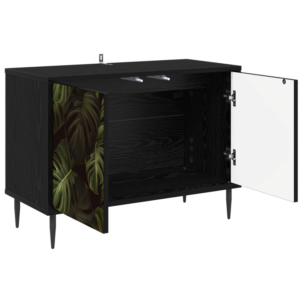 vidaXL Ντουλάπι TV ELBURG 69 x 33 x 50,5 εκ. Μαύρη Δρυς