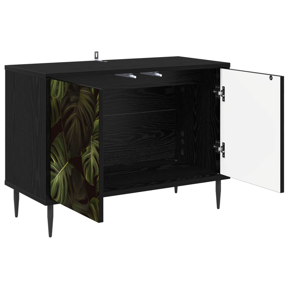 vidaXL Ντουλάπι TV ELBURG 69 x 33 x 50,5 εκ. Μαύρη Δρυς
