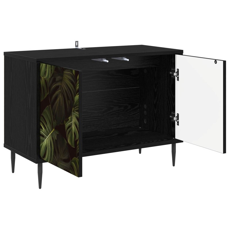 vidaXL Ντουλάπι TV ELBURG 69 x 33 x 50,5 εκ. Μαύρη Δρυς