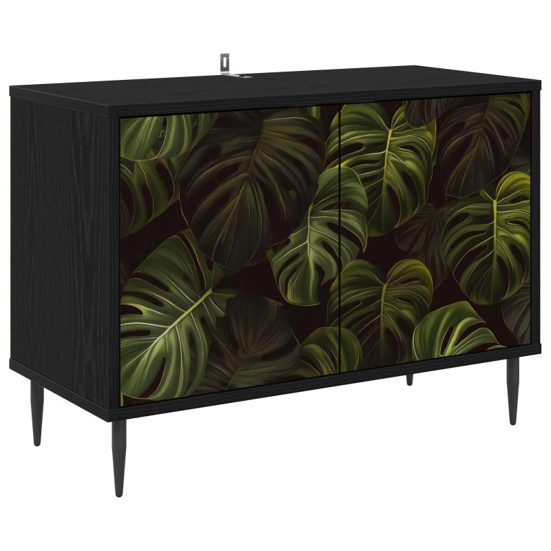 vidaXL Ντουλάπι TV ELBURG 69 x 33 x 50,5 εκ. Μαύρη Δρυς