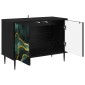 vidaXL Ντουλάπι TV WIJHE 69 x 33 x 50,5 εκ. Μαύρη Δρυς