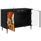 vidaXL Ντουλάπι TV GENNEP 69 x 33 x 50,5 εκ. Μαύρη Δρυς