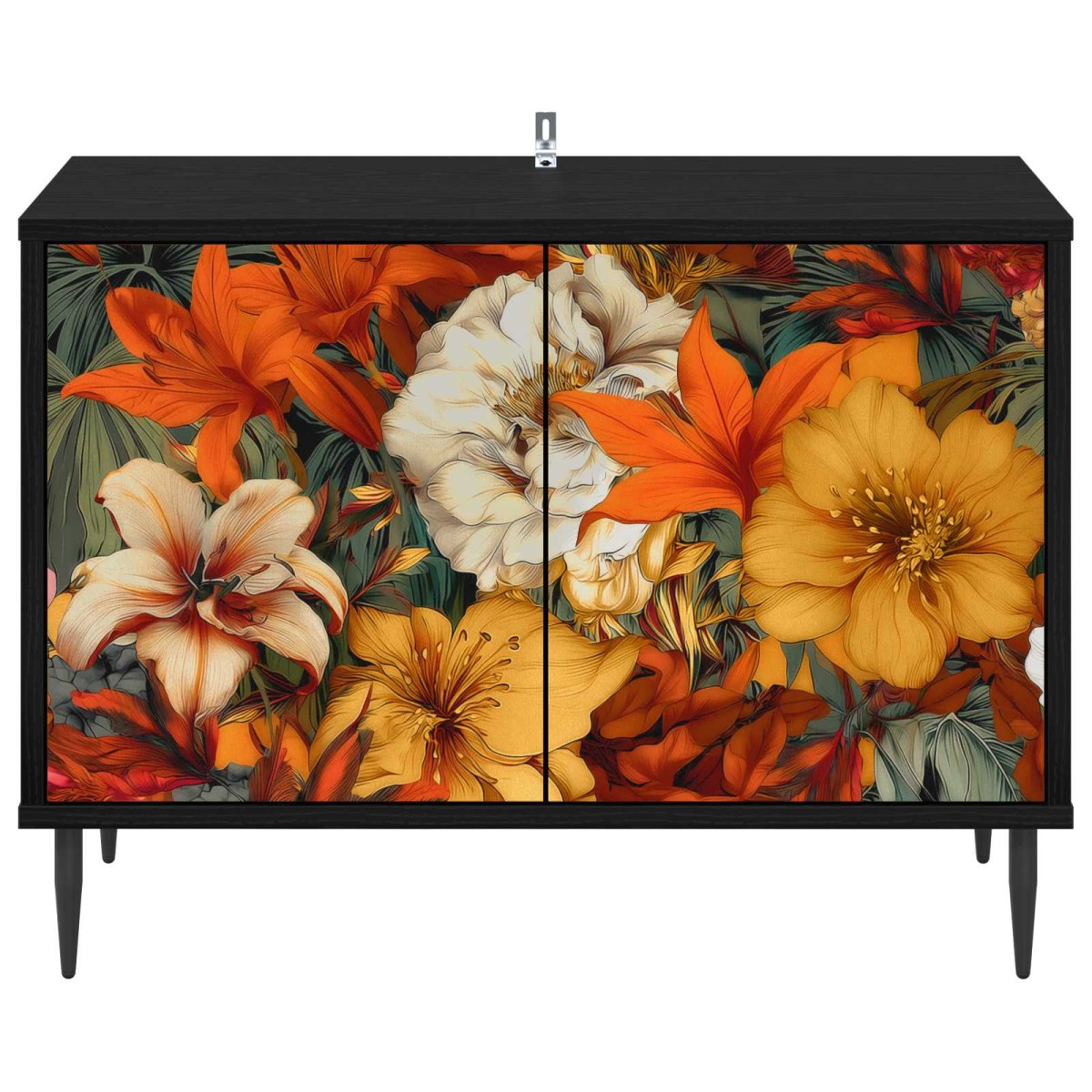 vidaXL Ντουλάπι TV GENNEP 69 x 33 x 50,5 εκ. Μαύρη Δρυς