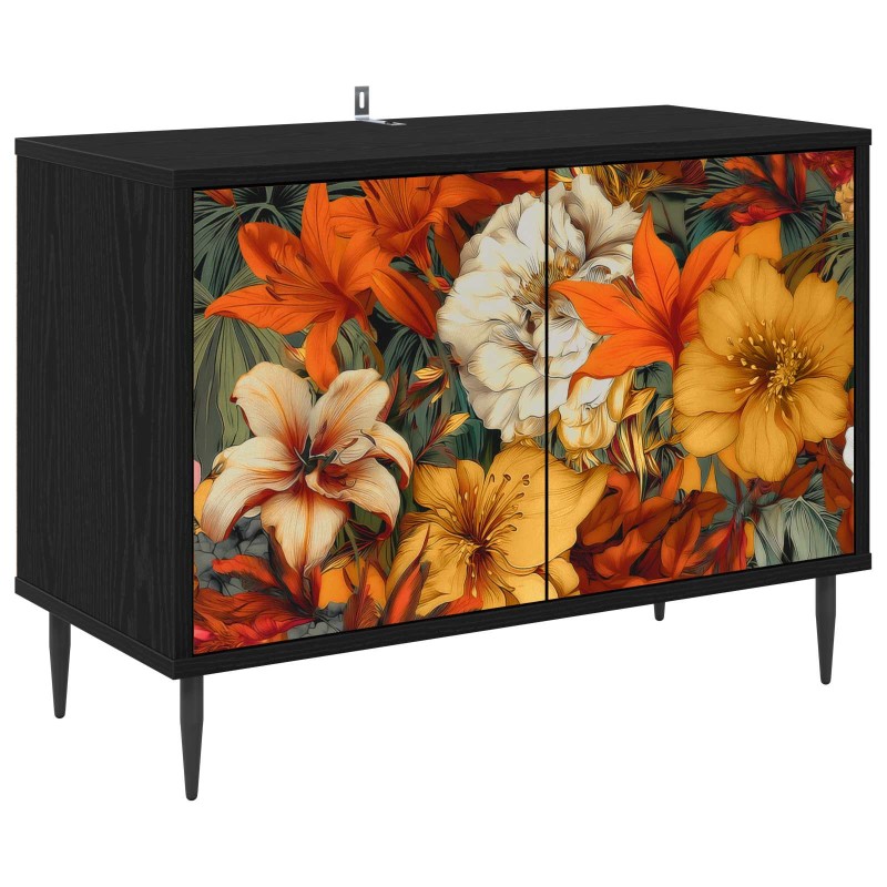 vidaXL Ντουλάπι TV GENNEP 69 x 33 x 50,5 εκ. Μαύρη Δρυς