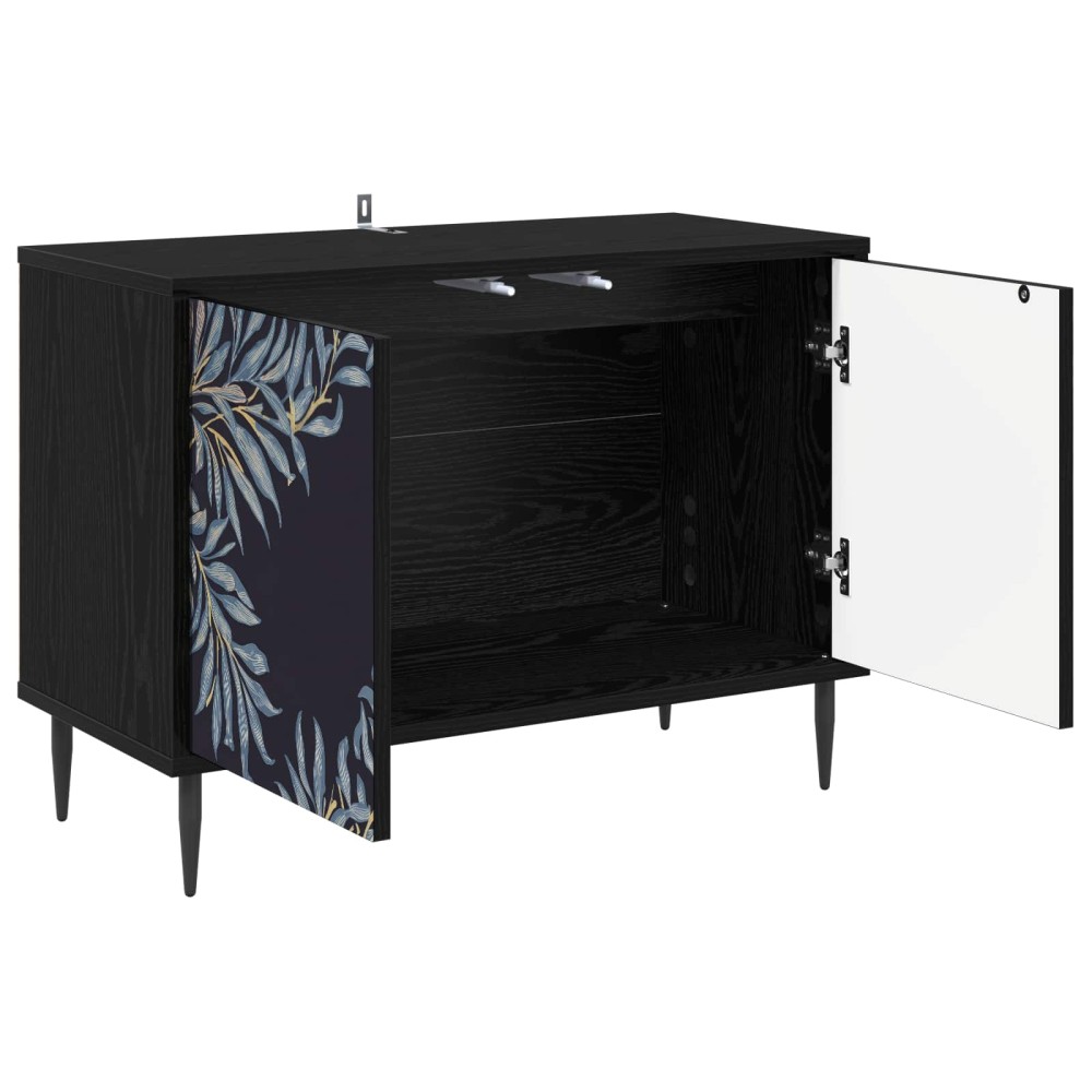 vidaXL Ντουλάπι TV DOKKUM 69 x 33 x 50,5 εκ. Μαύρη Δρυς