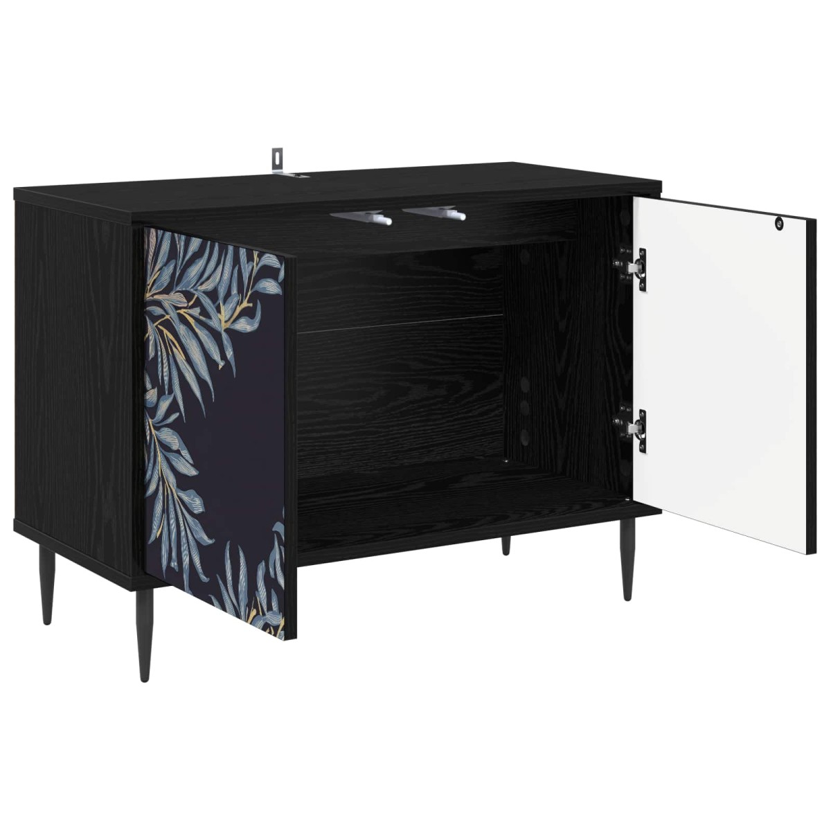 vidaXL Ντουλάπι TV DOKKUM 69 x 33 x 50,5 εκ. Μαύρη Δρυς