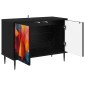 vidaXL Ντουλάπι TV HEESCH 69 x 33 x 50,5 εκ. Μαύρη Δρυς