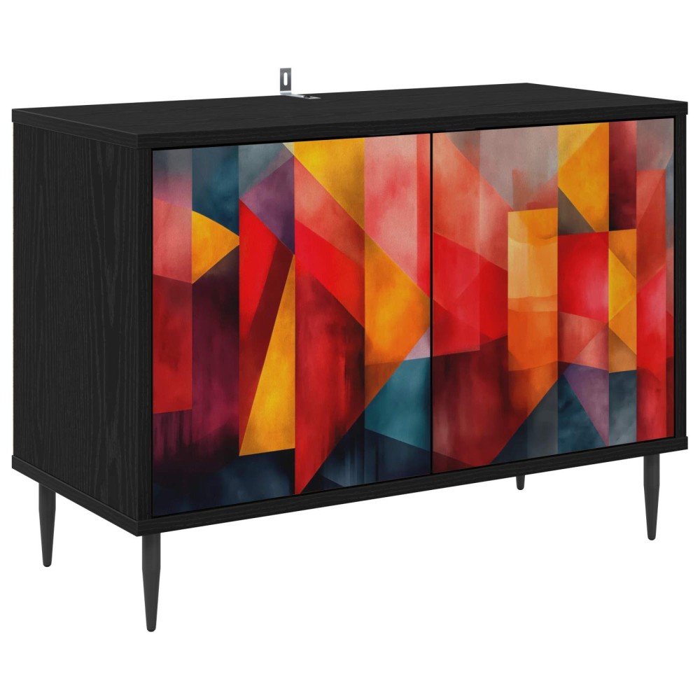 vidaXL Ντουλάπι TV HEESCH 69 x 33 x 50,5 εκ. Μαύρη Δρυς