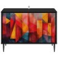 vidaXL Ντουλάπι TV HEESCH 69 x 33 x 50,5 εκ. Μαύρη Δρυς
