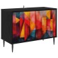 vidaXL Ντουλάπι TV HEESCH 69 x 33 x 50,5 εκ. Μαύρη Δρυς