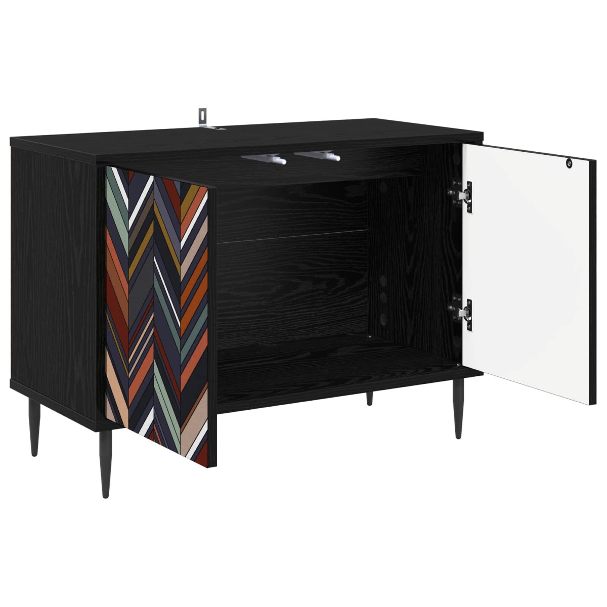 vidaXL Ντουλάπι TV OMMEN 69 x 33 x 50,5 εκ. Μαύρη Δρυς