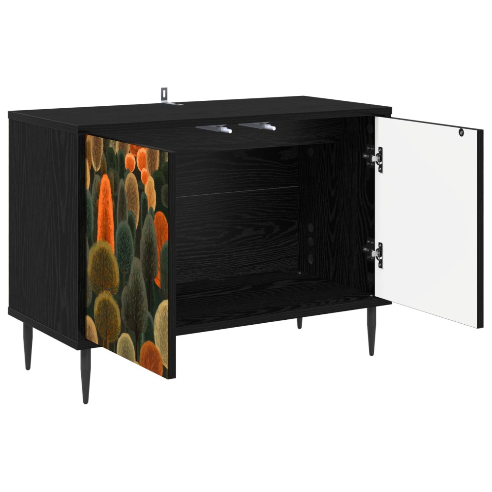 vidaXL Ντουλάπι TV ZAANDAM 69 x 33 x 50,5 εκ. Μαύρη Δρυς