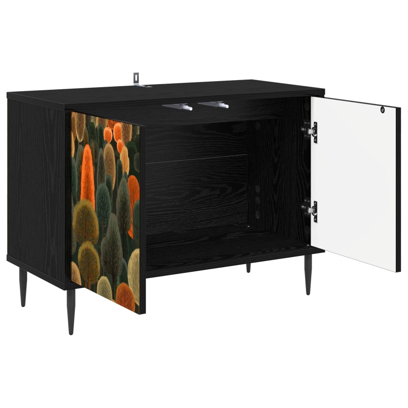vidaXL Ντουλάπι TV ZAANDAM 69 x 33 x 50,5 εκ. Μαύρη Δρυς