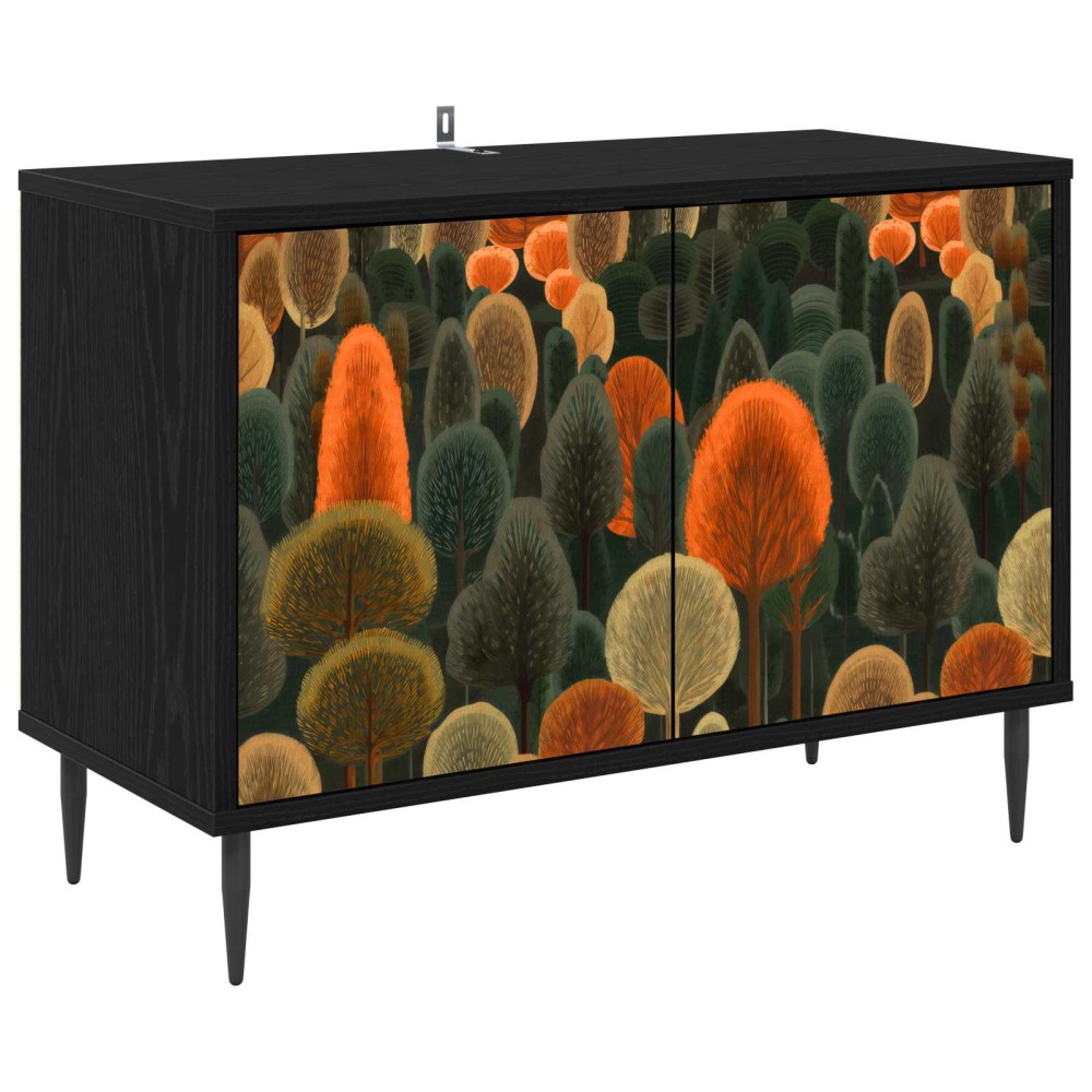 vidaXL Ντουλάπι TV ZAANDAM 69 x 33 x 50,5 εκ. Μαύρη Δρυς