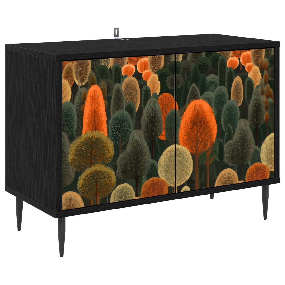 vidaXL Ντουλάπι TV ZAANDAM 69 x 33 x 50,5 εκ. Μαύρη Δρυς