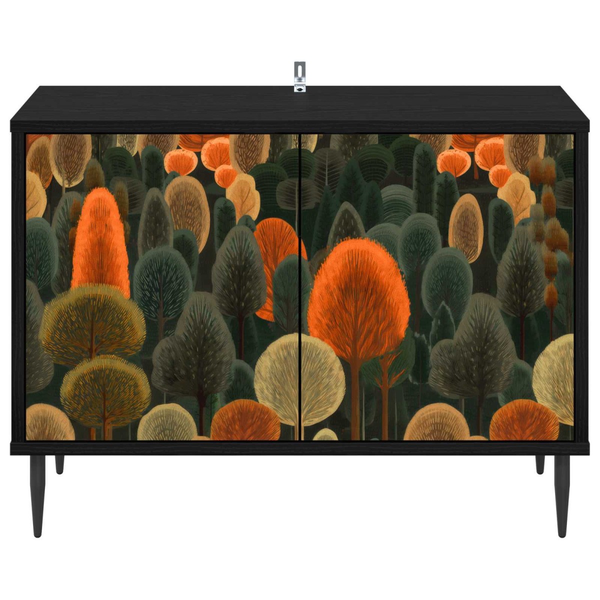 vidaXL Ντουλάπι TV ZAANDAM 69 x 33 x 50,5 εκ. Μαύρη Δρυς