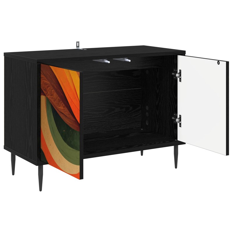 vidaXL Ντουλάπι TV BONN 69 x 33 x 50,5 εκ. Μαύρη Δρυς