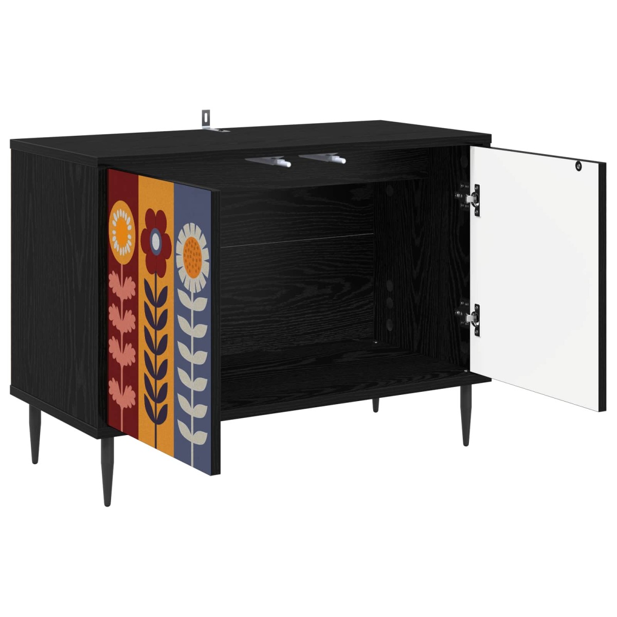vidaXL Ντουλάπι TV ESSEN 69 x 33 x 50,5 εκ. Μαύρη Δρυς