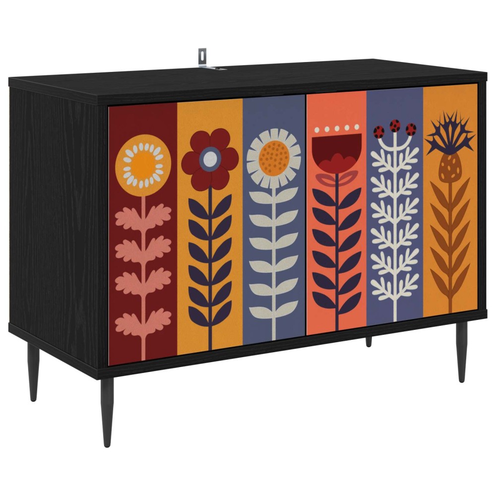 vidaXL Ντουλάπι TV ESSEN 69 x 33 x 50,5 εκ. Μαύρη Δρυς