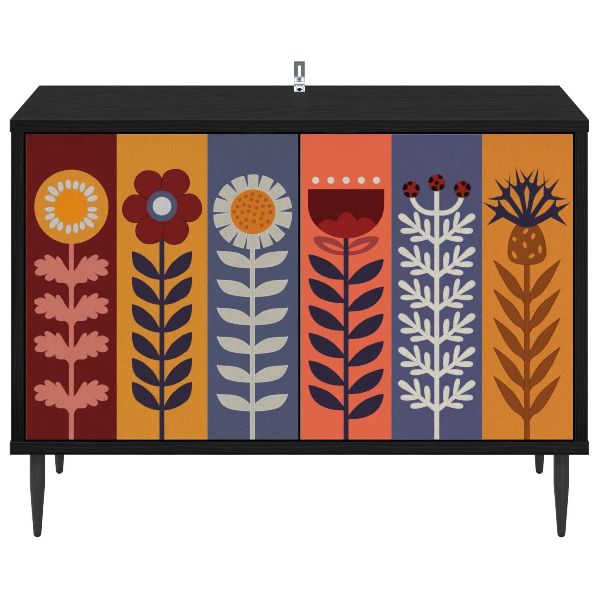 vidaXL Ντουλάπι TV ESSEN 69 x 33 x 50,5 εκ. Μαύρη Δρυς