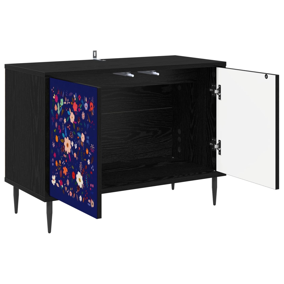 vidaXL Ντουλάπι TV MAINZ 69 x 33 x 50,5 εκ. Μαύρη Δρυς