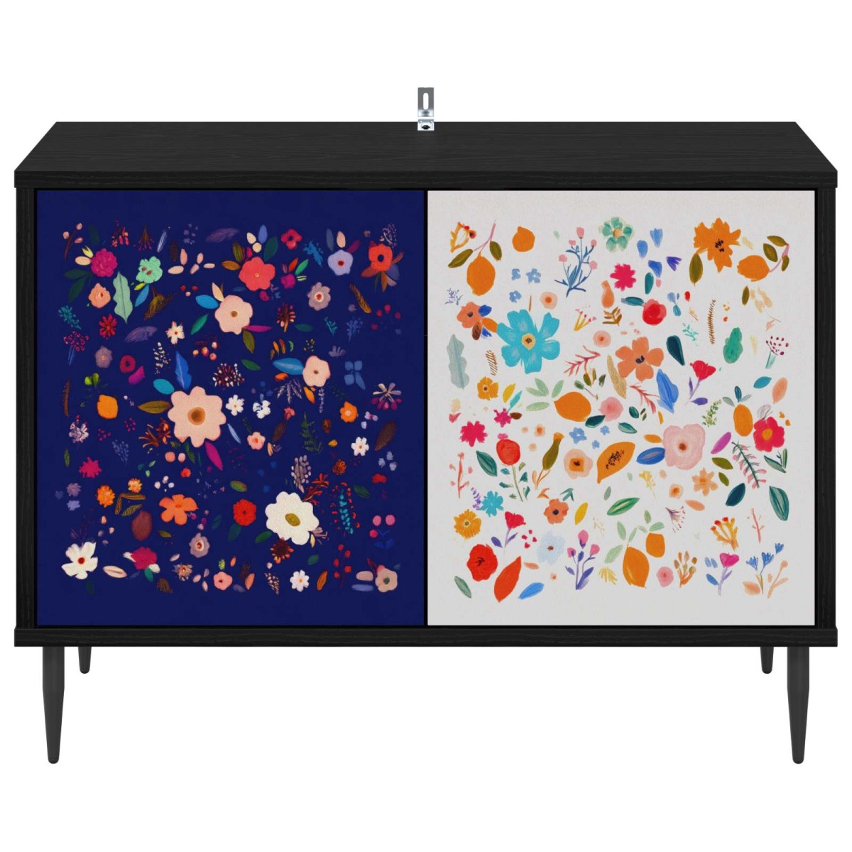 vidaXL Ντουλάπι TV MAINZ 69 x 33 x 50,5 εκ. Μαύρη Δρυς