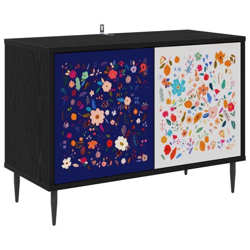vidaXL Ντουλάπι TV MAINZ 69 x 33 x 50,5 εκ. Μαύρη Δρυς