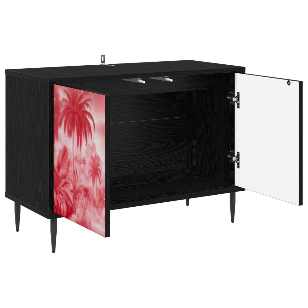 vidaXL Ντουλάπι TV AACHEN 69 x 33 x 50,5 εκ. Μαύρη Δρυς