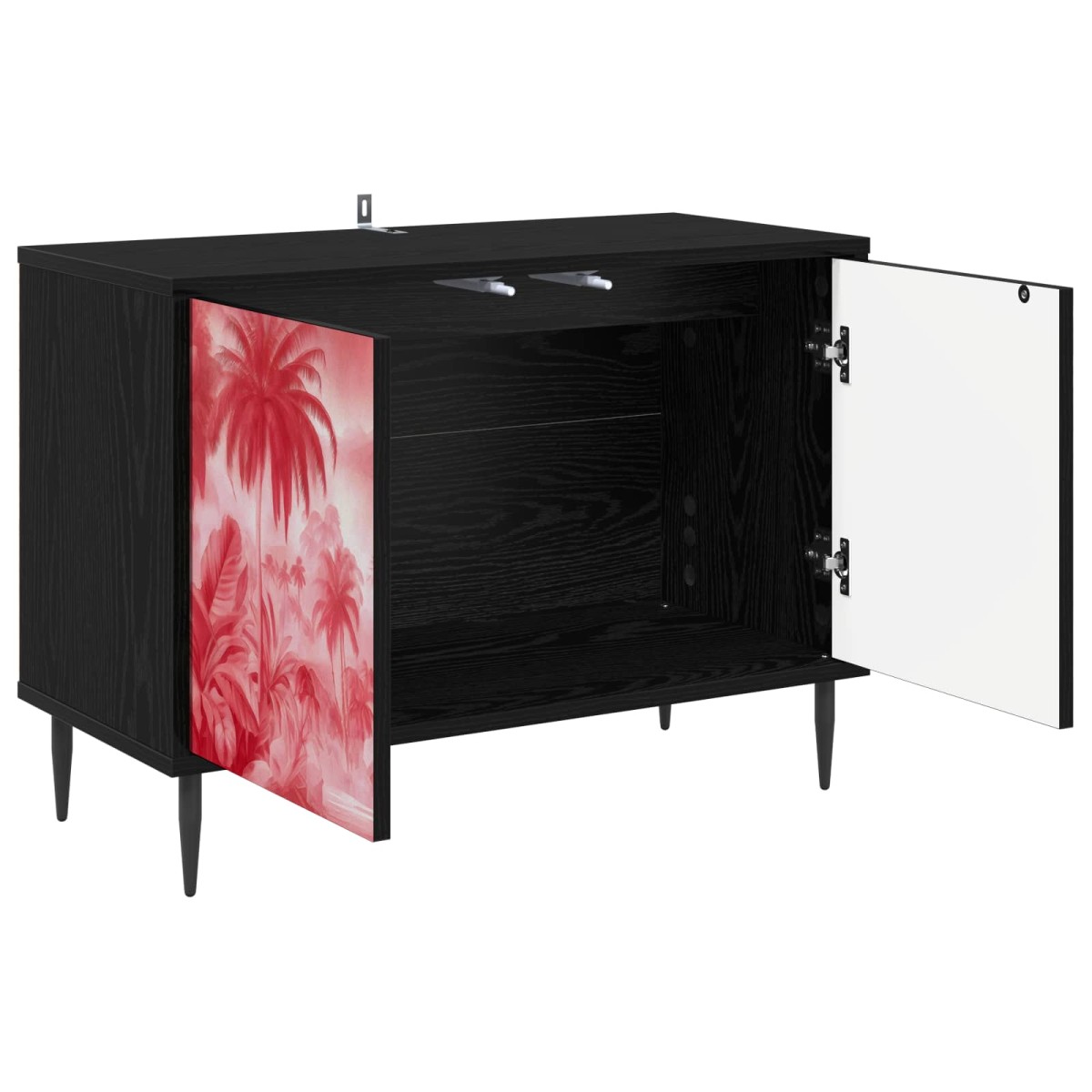 vidaXL Ντουλάπι TV AACHEN 69 x 33 x 50,5 εκ. Μαύρη Δρυς