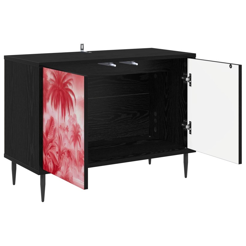 vidaXL Ντουλάπι TV AACHEN 69 x 33 x 50,5 εκ. Μαύρη Δρυς