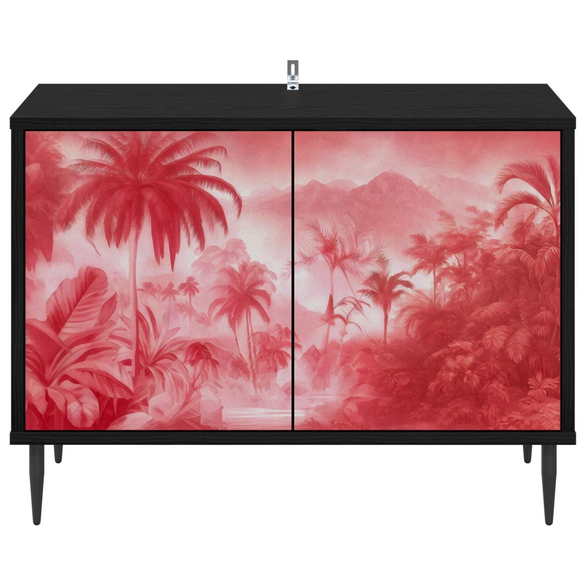 vidaXL Ντουλάπι TV AACHEN 69 x 33 x 50,5 εκ. Μαύρη Δρυς