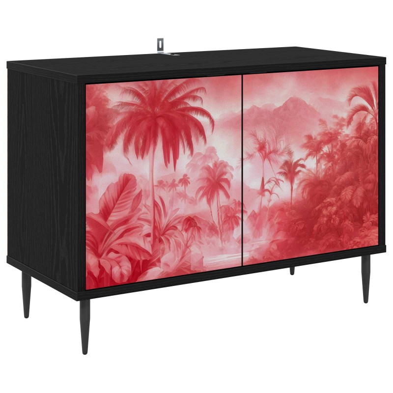 vidaXL Ντουλάπι TV AACHEN 69 x 33 x 50,5 εκ. Μαύρη Δρυς