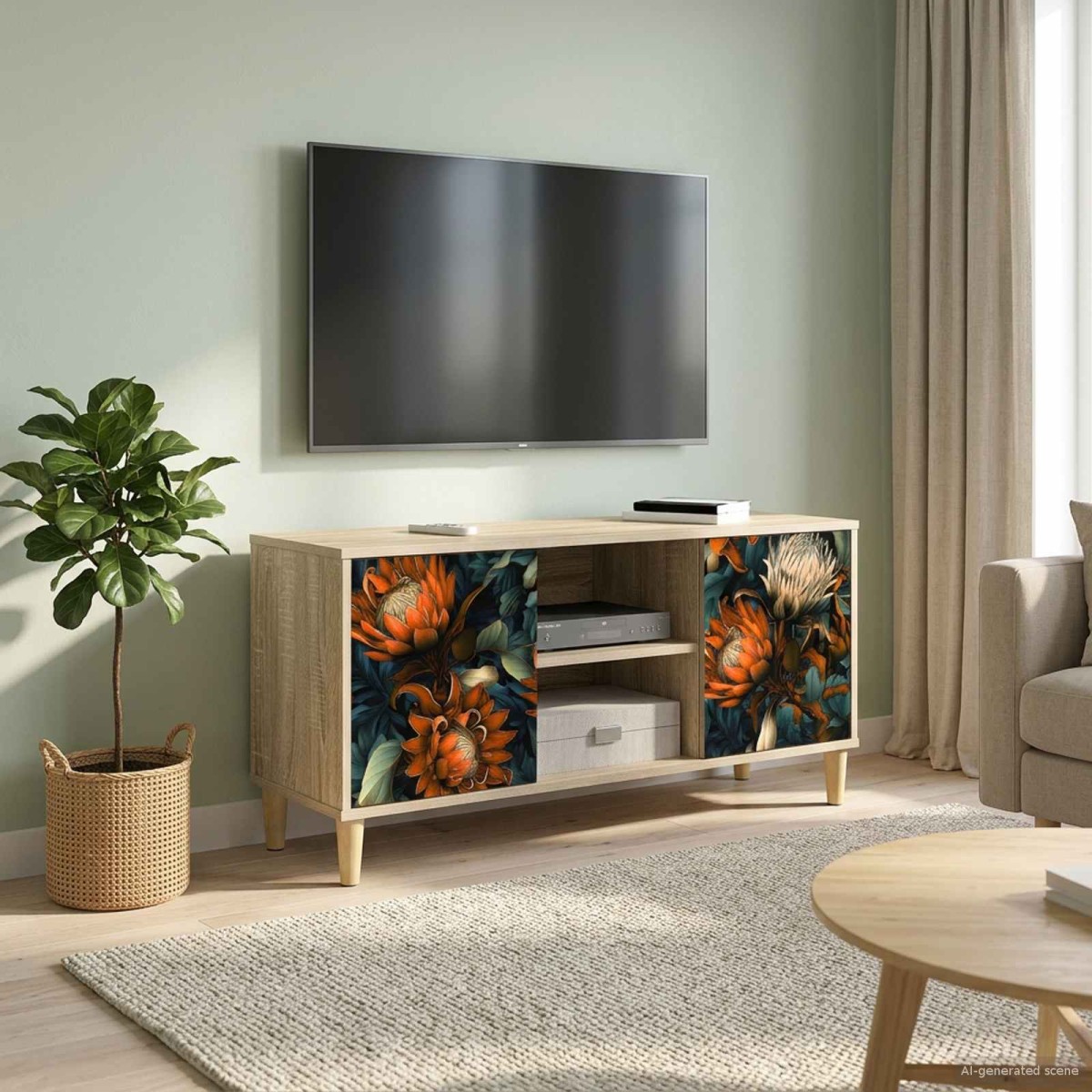 vidaXL Ντουλάπι TV LOCHEM 102 x 33 x 50 εκ. Sonoma Επεξεργασμένο Ξύλο