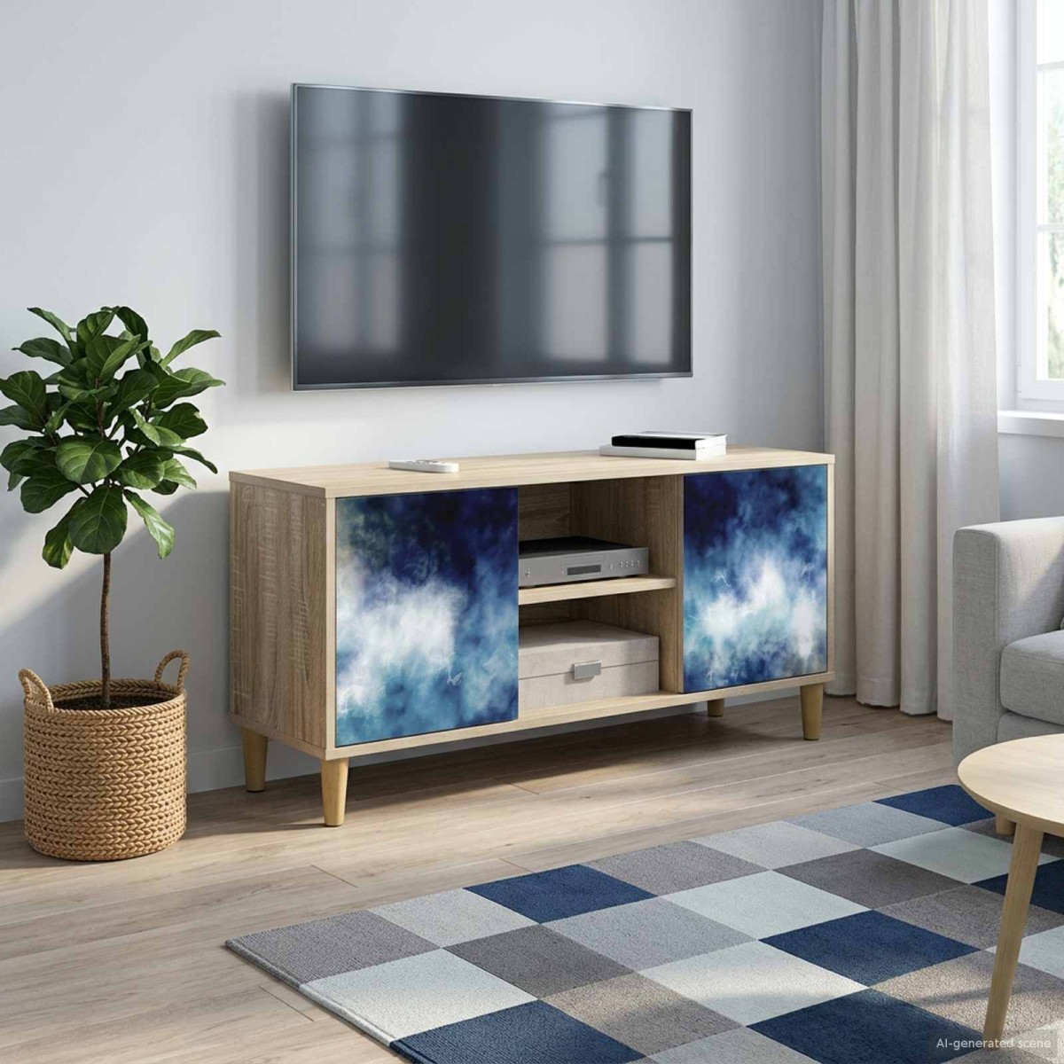 vidaXL Ντουλάπι TV RAALTE 102 x 33 x 50 εκ. Sonoma Επεξεργασμένο Ξύλο