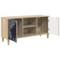 vidaXL Ντουλάπι TV DOKKUM 102 x 33 x 50 εκ. Sonoma Επεξεργασμένο Ξύλο