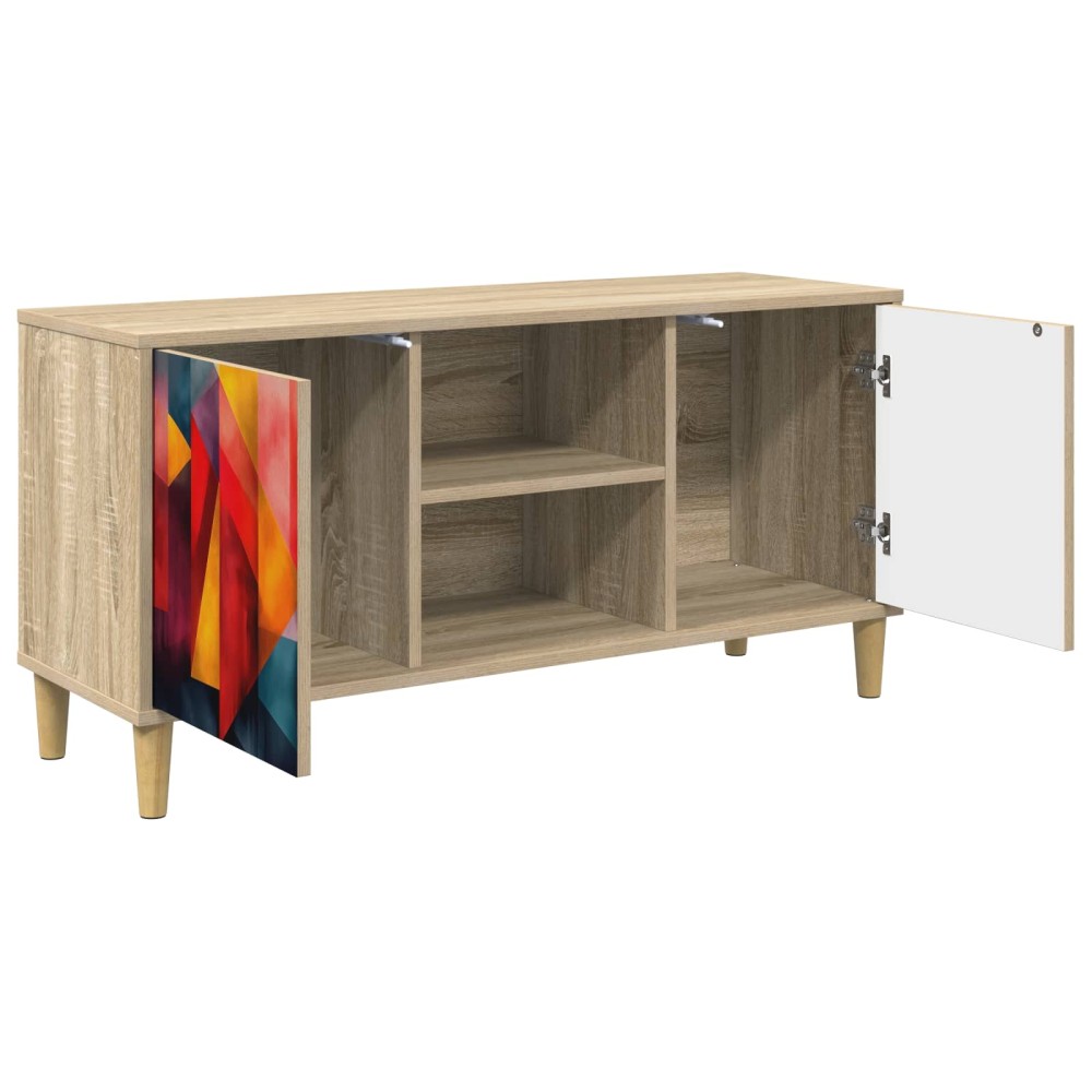 vidaXL Ντουλάπι TV HEESCH 102 x 33 x 50 εκ. Sonoma Επεξεργασμένο Ξύλο