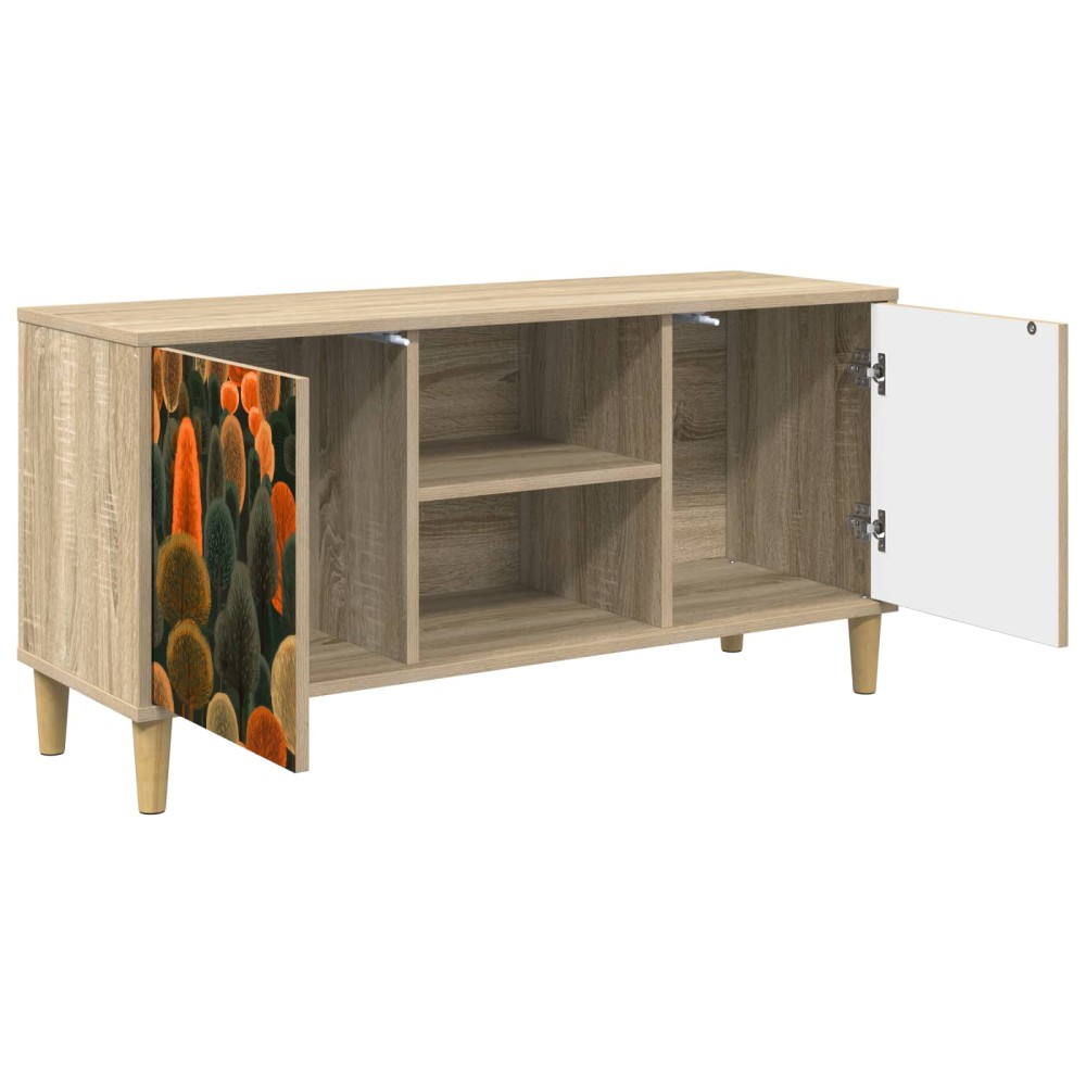vidaXL Ντουλάπι TV ZAANDAM 102 x 33 x 50 εκ. Sonoma Επεξεργασμένο Ξύλο