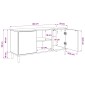 vidaXL Ντουλάπι TV BONN 102 x 33 x 50 εκ. Sonoma Επεξεργασμένο Ξύλο