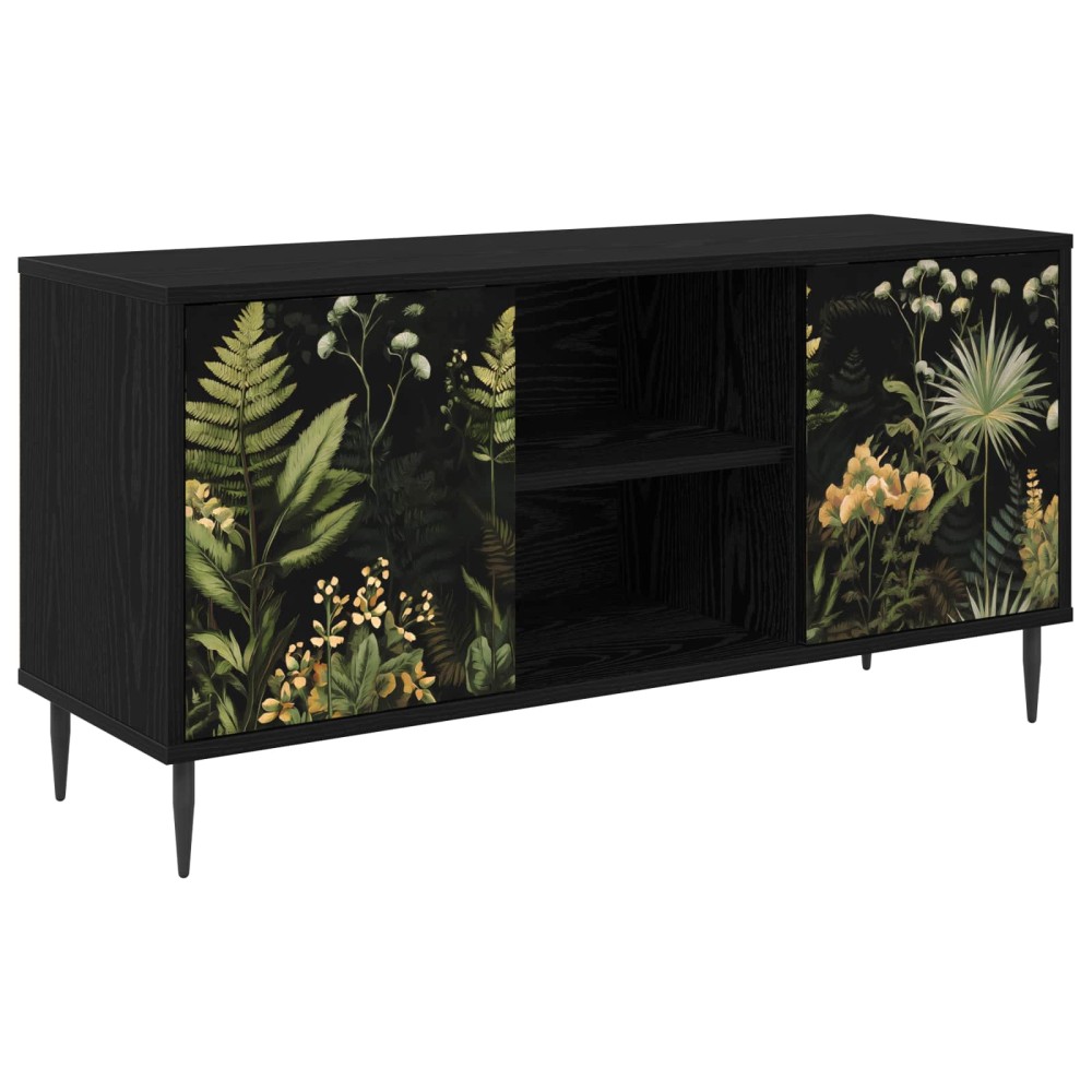 vidaXL Ντουλάπι TV RHENEN 102 x 33 x 51 εκ Μαύρη Δρυς