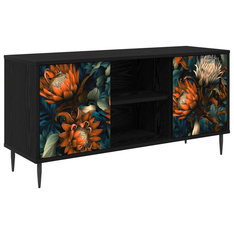 vidaXL Ντουλάπι TV LOCHEM 102 x 33 x 51 εκ Μαύρη Δρυς
