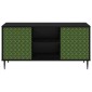 vidaXL Ντουλάπι TV GELEEN 102 x 33 x 51 εκ Μαύρη Δρυς