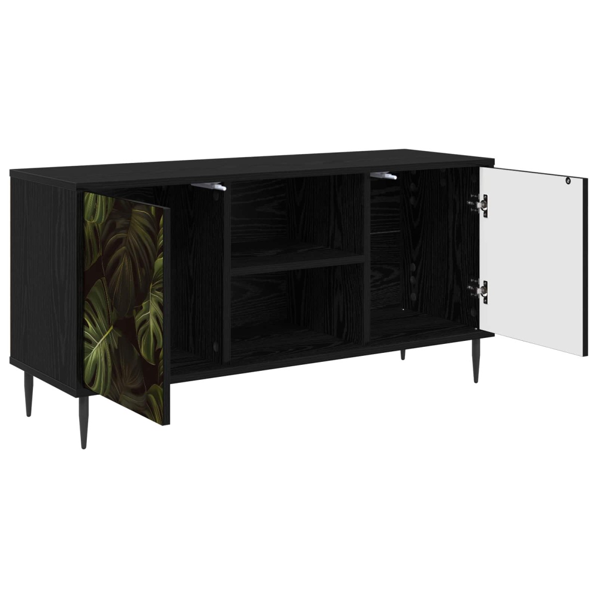 vidaXL Ντουλάπι TV ELBURG 102 x 33 x 51 εκ Μαύρη Δρυς